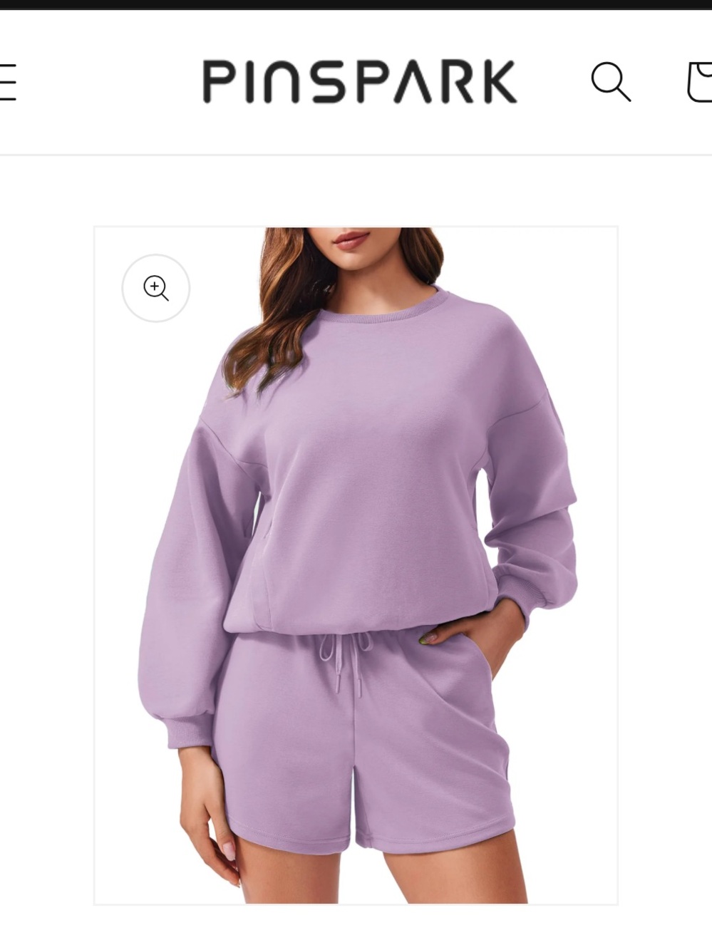 Pinspark Lavender Two-Piece Lounge Pajama Set